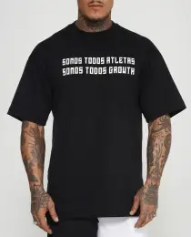 CAMISETA OVERSIZED TODOS GROWTH PRETO - GROWTH SUPPLEMENTS
