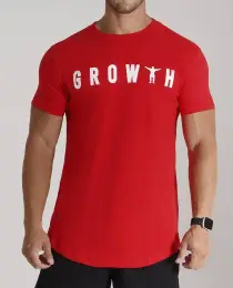 CAMISETA PREMIUM LONG GROWTH MAN VERMELHO - GROWTH SUPPLEMENTS