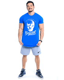Suplemento CAMISETA PREMIUM LONG GROWTH THE IRON AZUL - GROWTH SUPPLEMENTS