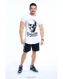 Suplemento CAMISETA PREMIUM LONG GROWTH THE IRON BRANCA - GROWTH SUPPLEMENTS