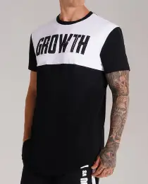 CAMISETA PREMIUM LONG RECORTE PRETO - GROWTH SUPPLEMENTS