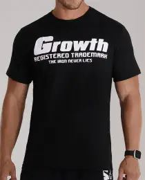 CAMISETA PRETA GROWTH TRADEMARK - GROWTH SUPPLEMENTS
