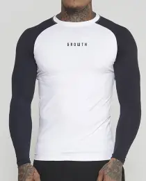 Camiseta Térmica Manga Longa Growth Under Duo Branca/Preta - Growth Supplements