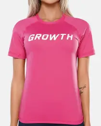 CAMISETA ROSA TÉRMICA SEGUNDA PELE GROWTH - GROWTH SUPPLEMENTS