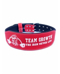 CINTURÃO VERMELHO TEAM GROWTH THE IRON NEVER LIES - GROWTH SUPPLEMENTS
