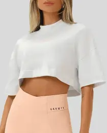 CROPPED GROWTH OVERSIZED FINE BRANCO/ROSA - GROWTH SUPPLEMENTS