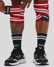 Produto: FAIXA DE JOELHO VERMELHA/BRANCO GROWTH (PAR) - GROWTH SUPPLEMENTS FAIXA DE JOELHO VERMELHA/BRANCO GROWTH (PAR) - GROWTH SUPPLEMENTS