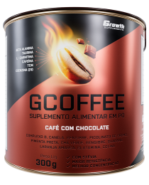 Suplemento GCOFFEE 300GR SABOR CAFÉ COM CHOCOLATE - GROWTH SUPPLEMENTS