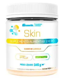 Growth Skin 345g (Colágeno tipo 1 + Colágeno VERISOL&reg; + Ácido Hialurônico + Vitamina C) - Growth Supplements