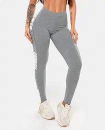 LEGGING CINZA MESCLA  AD RECORTE LOGO GROWTH