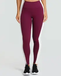 Legging Growth Lateral Contrastante Vinho