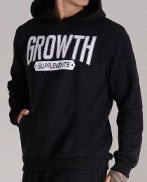 Suplemento MOLETOM PRETO GROWTH CAIXA ALTA - GROWTH SUPPLEMENTS