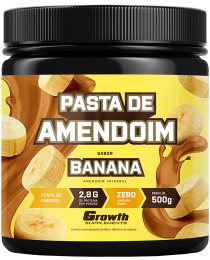 Suplemento Pasta de Amendoim Sabor Banana 500g - Growth Supplements