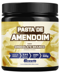 Suplemento Pasta de Amendoim Sabor Chocolate Branco 500g - Growth Supplements