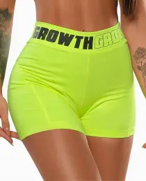 SHORT AMARELO NEON AD RECORTE LOGO GROWTH