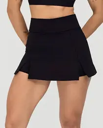 Short Saia Growth Com Recorte Frontal Preto