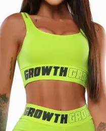 TOP AD AMARELO NEON ALÇA DUPLA TEAM GROWTH