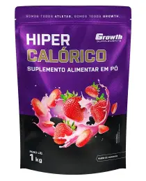 (TOP) Hipercalórico (sabor morango) (1KG) - Growth Supplements