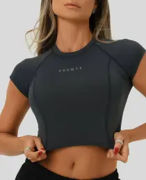 TSHIRT GROWTH RAGLAN CINZA GRAFITE - GROWTH SUPPLEMENTS