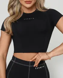 TSHIRT GROWTH RAGLAN PRETO - GROWTH SUPPLEMENTS