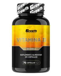 Suplemento Vitamina D (75 cápsulas) - Growth Supplements