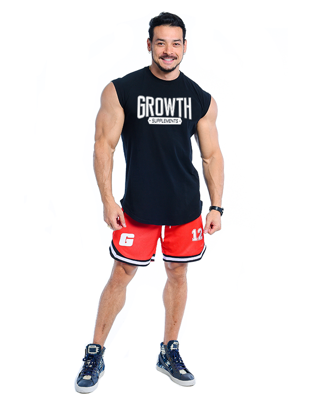 REGATA MACHÃO PREMIUM CAIXA ALTA PRETA - GROWTH SUPPLEMENTS