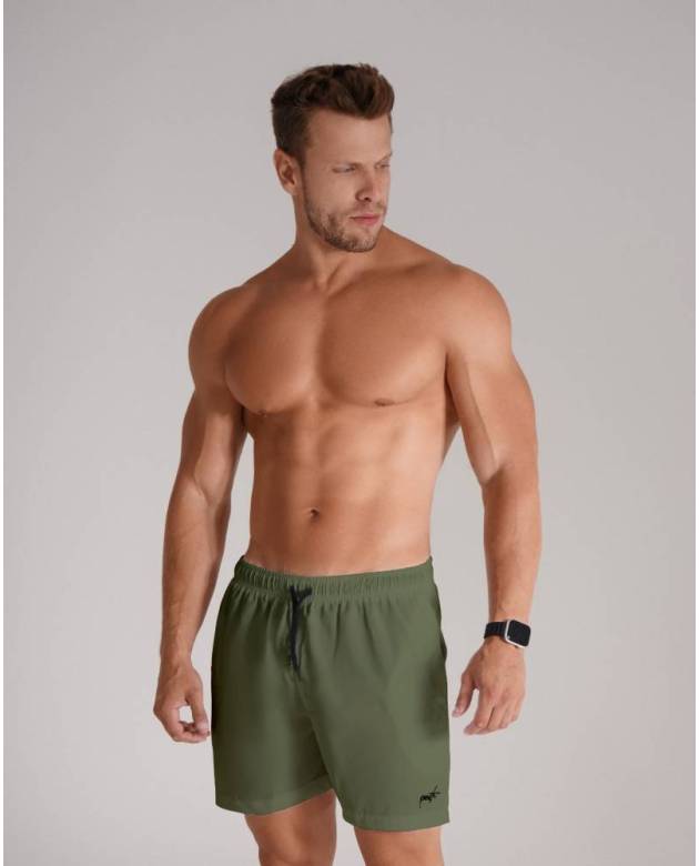 Short Banho Growth Manuscrito Verde Militar
