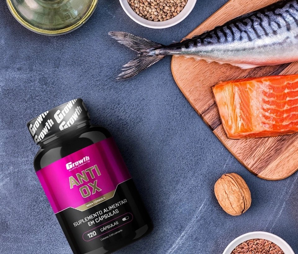 GROWTH SUPPLEMENTS - IMAGEM ILUSTRATIVA DO ANTI-OX EM CIMA DE UMA MESA