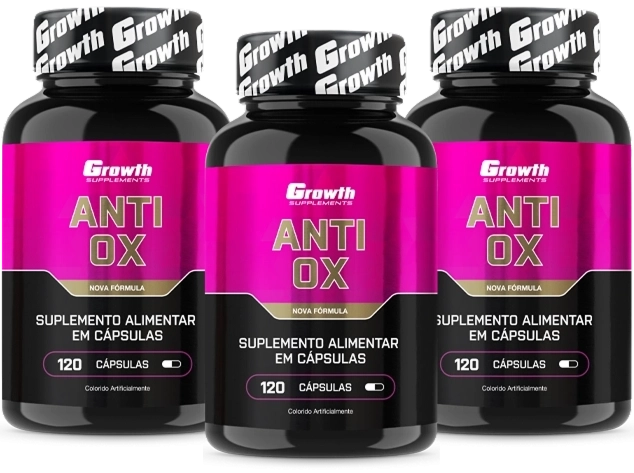GROWTH SUPPLEMENTS - IMAGEM ILUSTRATIVA DE 3 ANTI-OX GRANDES EM UM FUNDO BRANCO