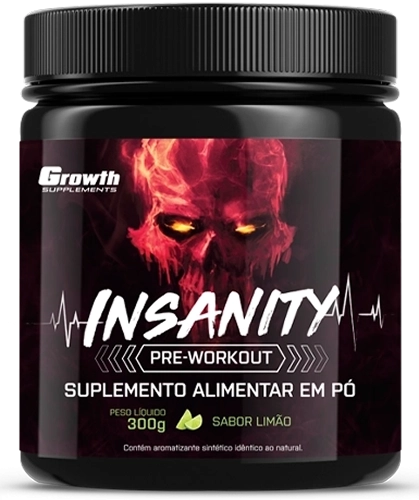 Foto do produto PRÉ-TREINO INSANITY 300G - GROWTH SUPPLEMENTS
