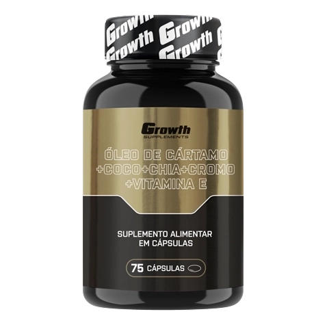 Foto do produto ÓLEO DE CÁRTAMO + COCO + CHIA + CROMO + VIT E 75 CAPS