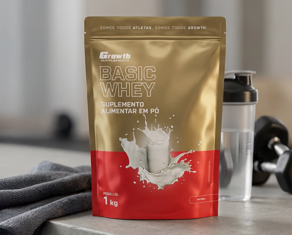 GROWTH SUPPLEMENTS - Imagem ilustrativa Basic Whey sabor natural