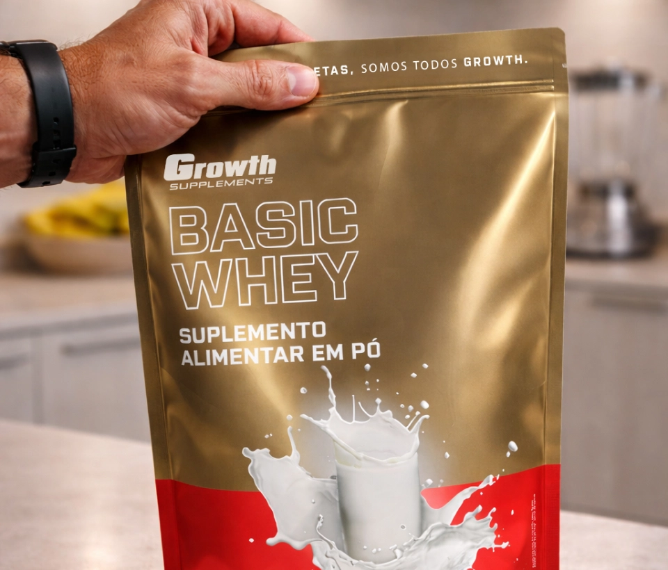 GROWTH SUPPLEMENTS - Imagem ilustrativa Basic Whey sabor natural