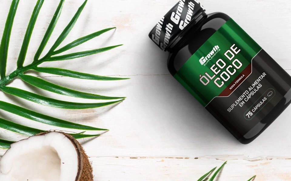 GROWTH SUPPLEMENTS - Imagem ilustrativa Oléo de coco 75 caps