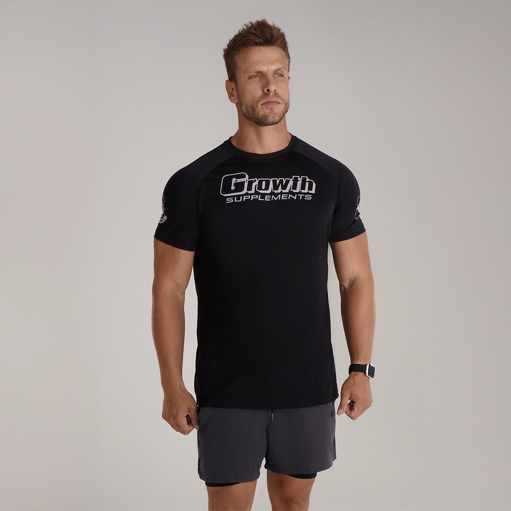 Camiseta de treino Dry-Fit Cor Preta com Caveira - Growth Supplements