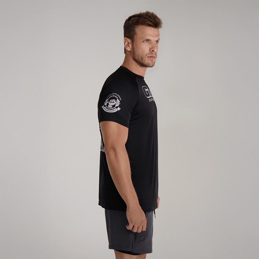 Camiseta de treino Dry-Fit Cor Preta com Caveira - Growth Supplements