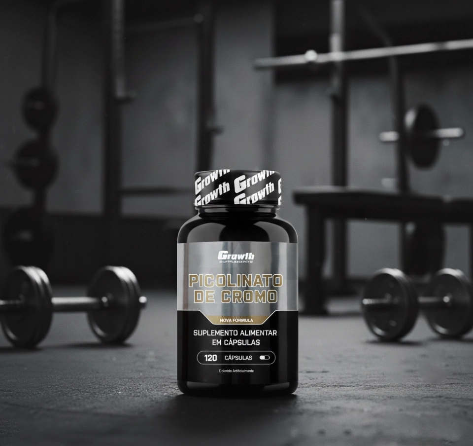 GROWTH SUPPLEMENTS - EMBALAGEM DO PICOLINATO DE CROMO 120CAPS