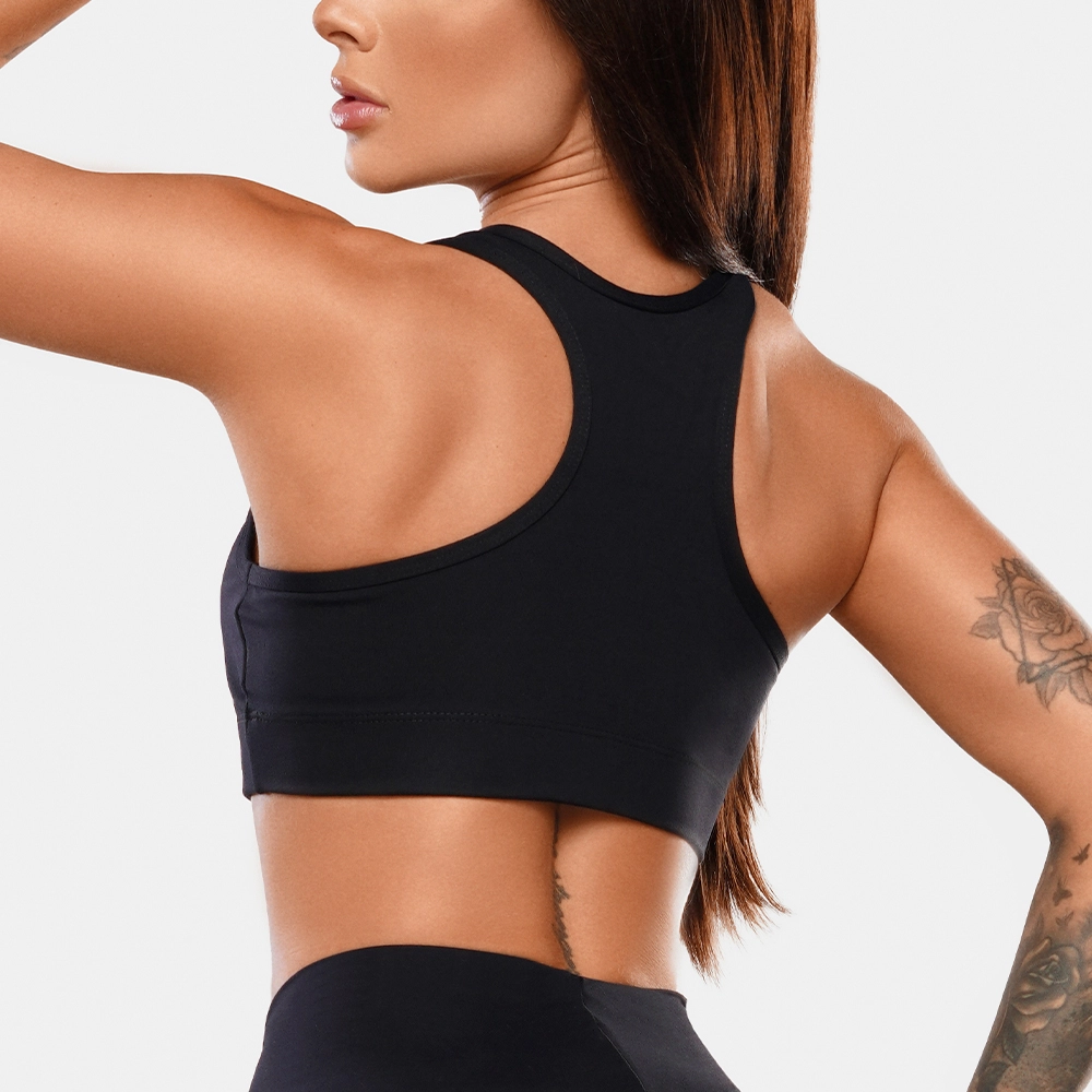 Top Preto Nadador Logo Growth