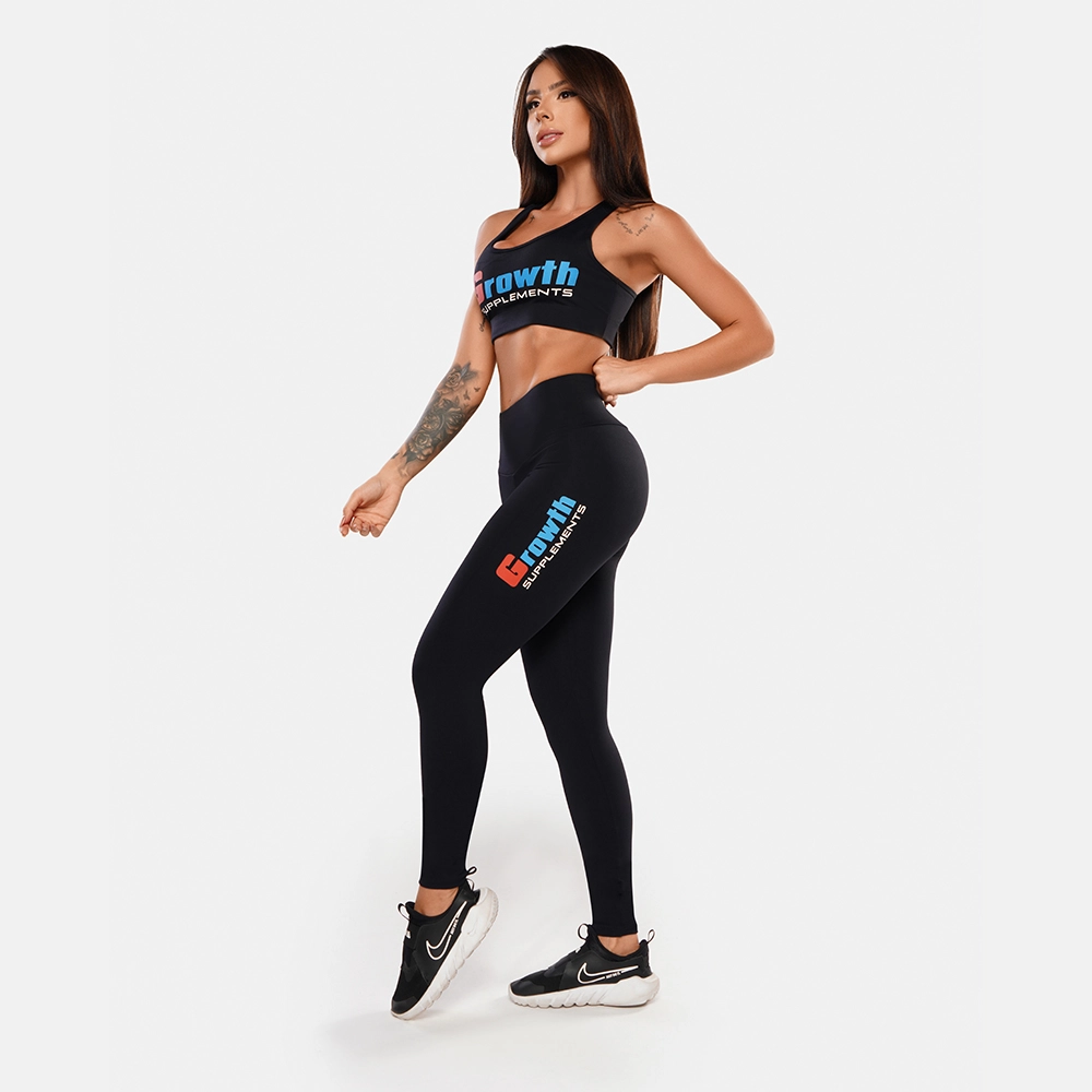 Top Preto Nadador Logo Growth