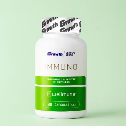 Immuno Wellmune Growth Supplements, com o fundo verde