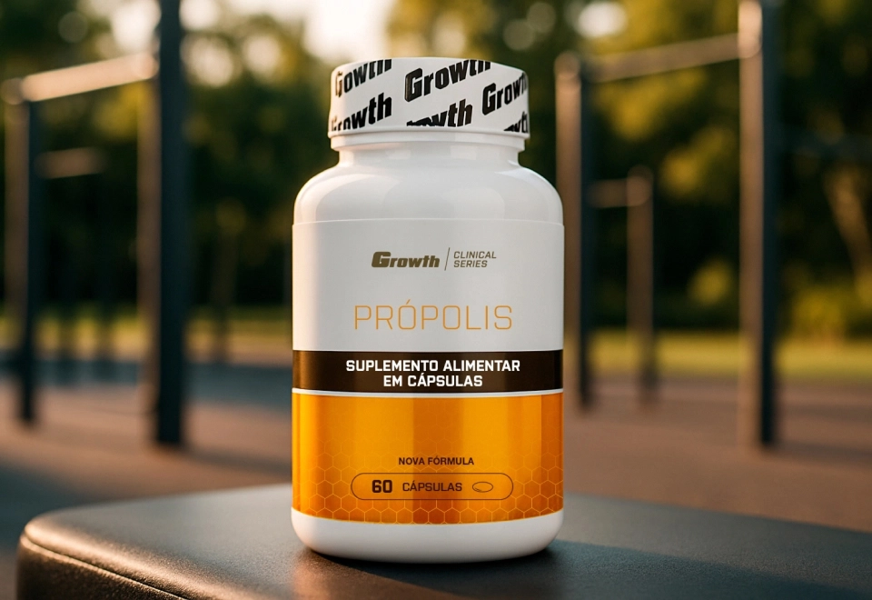 Growth Supplements - Capsula de própolis num paque ao ar livre