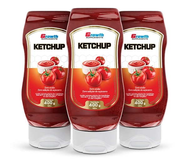 GROWTH SUPPLEMENTS - Imagem ilustrativa ketchup tradicional zero açúcar e zero gordura