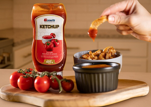 Ketchup Growth suplementos com tomates e batata