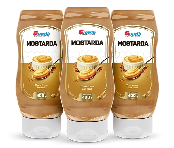 GROWTH SUPPLEMENTS - Imagem ilustrativa mostarda rústica zero adição de açúcar e sódio