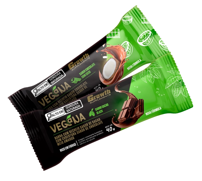 Foto do produto BARRA DE PROTEÍNA VEGANA - DISPLAY C/ 12 UN. - GROWTH SUPPLEMENTS