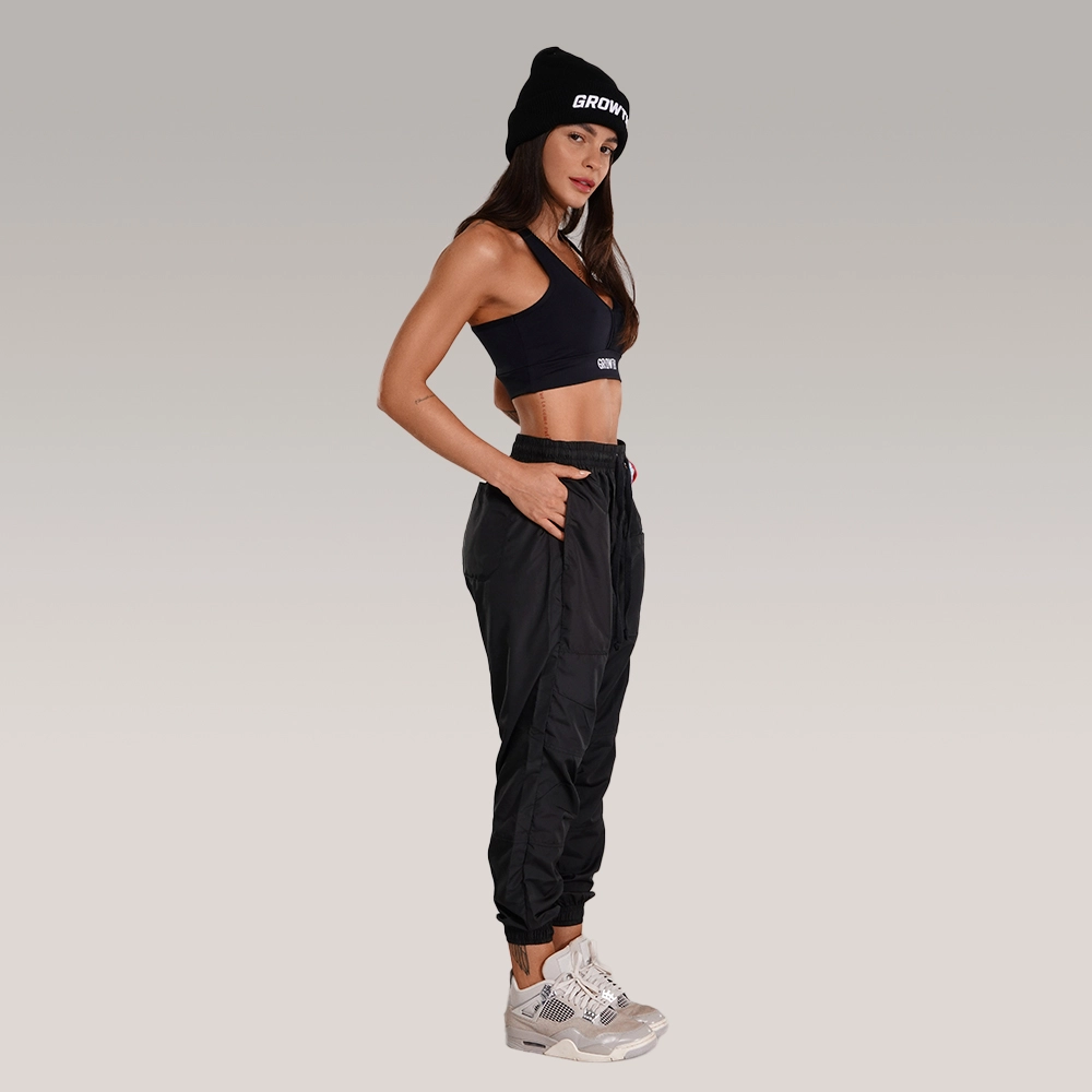 CALÇA FEMININA JOGGER TACTEL PRETA - GROWTH SUPPLEMENTS