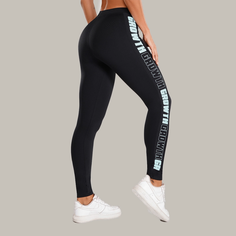 LEGGING PRETA AD RECORTE LOGO GROWTH