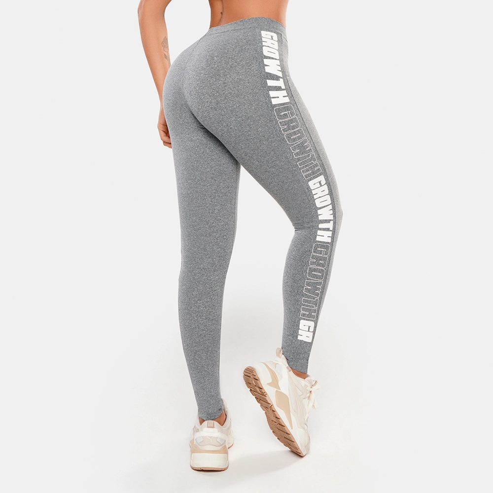 Legging Cinza Mescla Ad Recorte Logo Growth