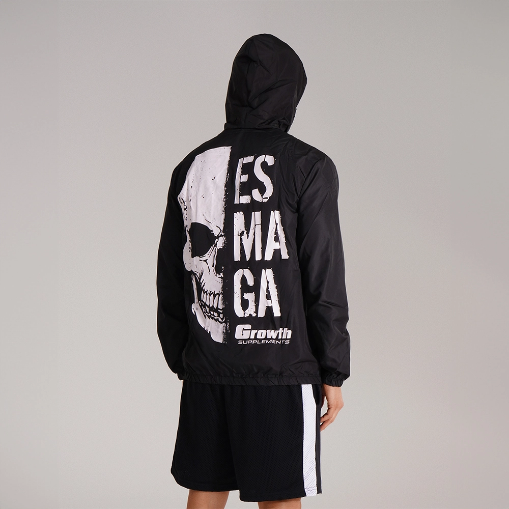 Jaqueta Preta Corta Vento Esmaga