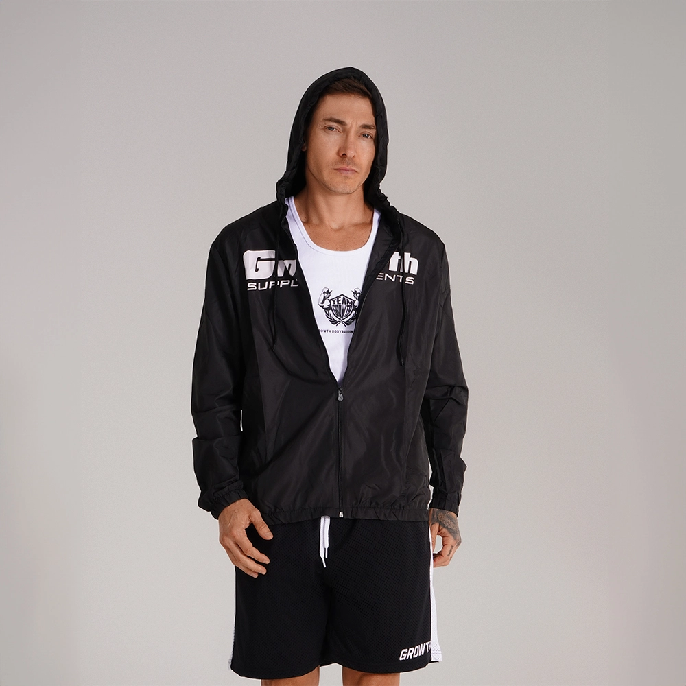 Jaqueta Preta Corta Vento Esmaga